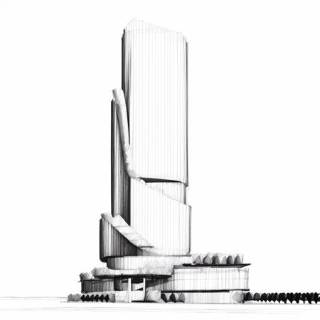 Architecture sketch style