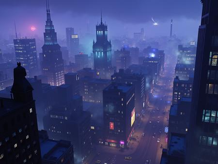 Gotham City - Gotham Knights [FLUX] LoRA Background