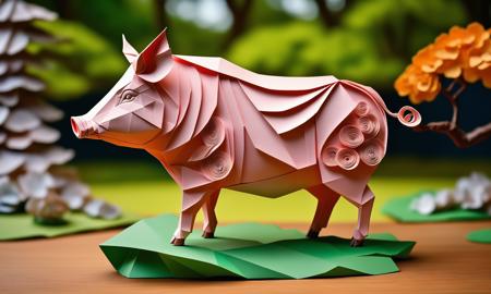XL Realistic paper carving art style