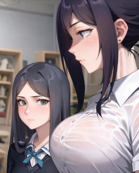 Girl staring at Guy's Chest Meme | LoRA