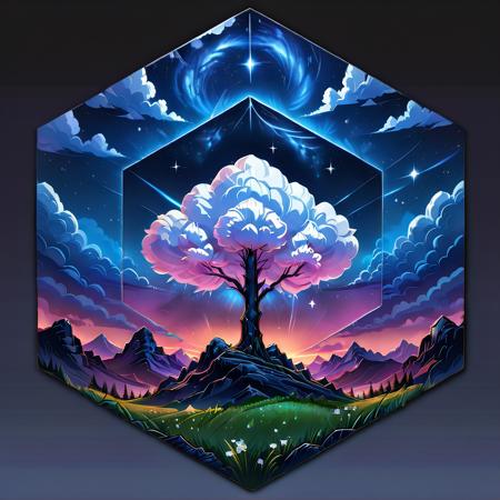 六角形徽章hexagon badge(A.31)