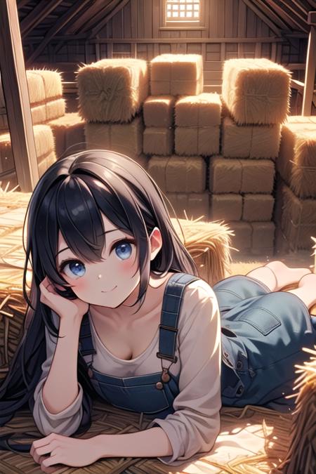 girl like hay bale