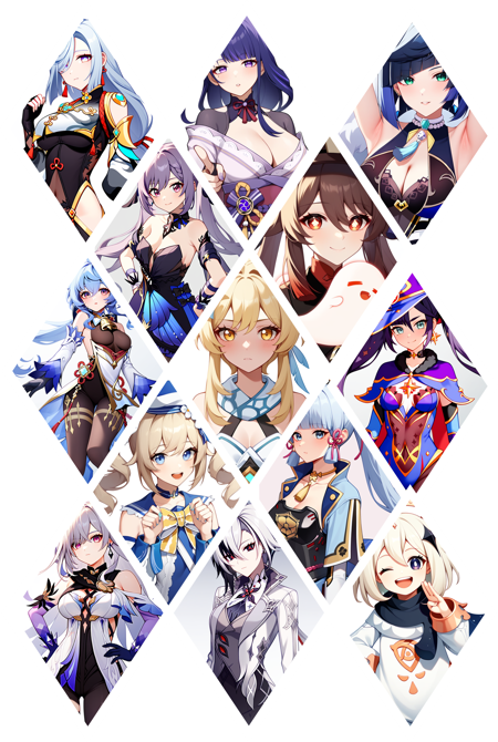 (Pony)All characters Genshin Impact ( 124 characters) 原神全角色 124 位版本v3.0 (ID: 488826)