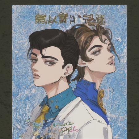 Hirohiko Araki JoJo cover art LORA