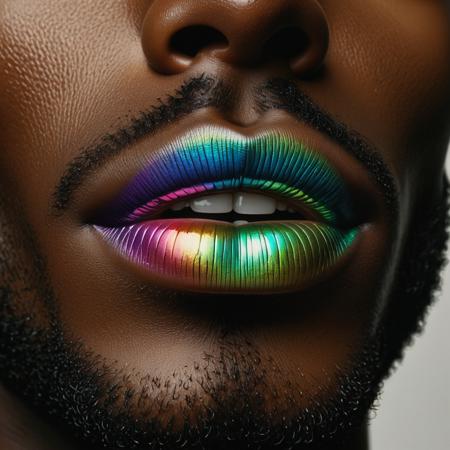 Iridescent Rainbow Lips