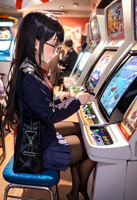 日本のゲームセンター（ビデオゲーム）SDXL