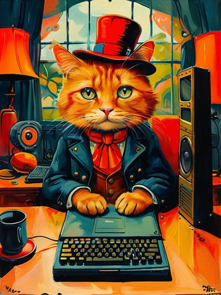 style of Louis Wain [SDXL] 120