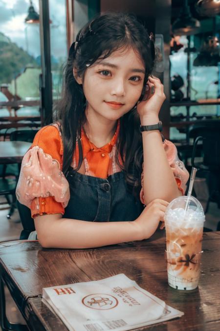 orange shirt