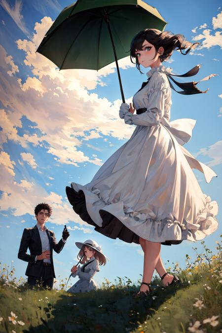 Woman with a Parasol (fine art parody)