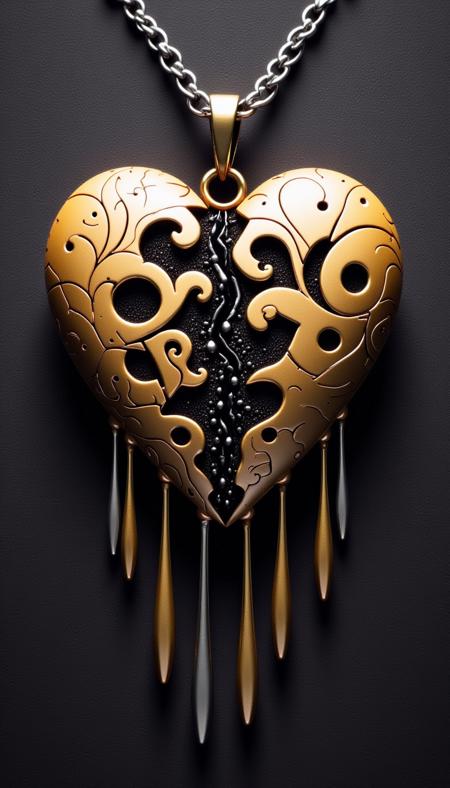 ? Split Heart Necklace Flux ? - Custom broken heart necklace