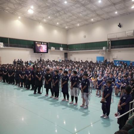 体育館 Japanese school gymnasium SD15