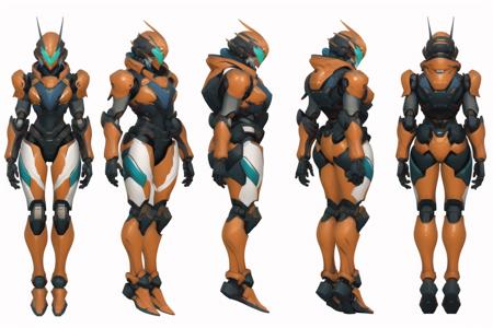 F1/XL/SD1 Mecha Turn, Multi-View, Turnaround, Model Sheet, Character Design
