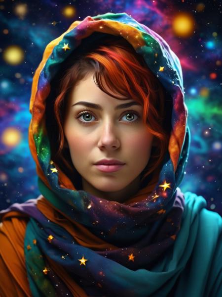 Portrait of an Afghan Girl - Headscarf Woman