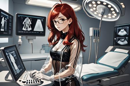 Doctor Latex Ultrasound Exam