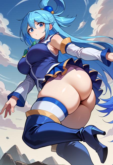 Aqua ~ KonoSuba (Kono Subarashii Sekai ni Shukufuku wo!) [2 Outfits]【Illustrious+Pony】