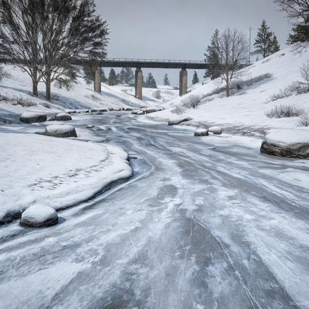 Frozen River Background