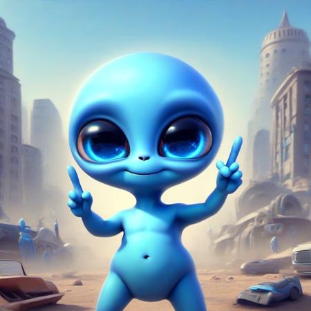 Ilusters Alien XL Lora版本v1.0 - Blue Edition (ID: 215025)