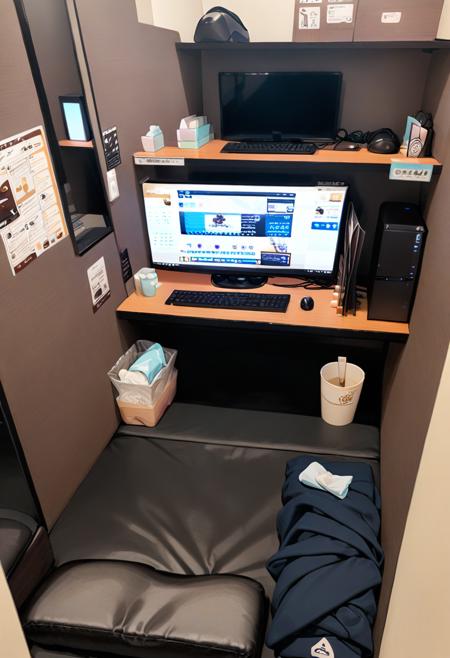 ネカフェ (Internet Cafes in Japan) SDXL