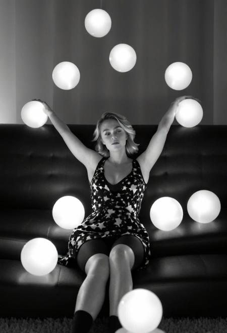 Focus - Group of Woman holding Spheres