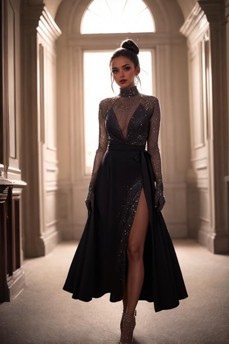 Crystal Couture Combo | Bodysuit/Coat Dress