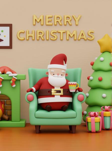 Little Practice Flux - 3D Clay Christmas Style