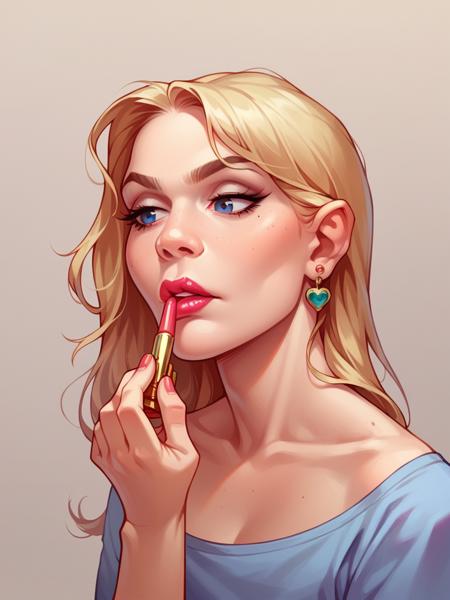 Applying Lipstick