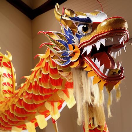 Dragon dance, a traditional Chinese cloth dragon