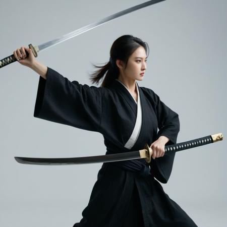 Female (Male) Samurai cinematic style XL + SD1.5