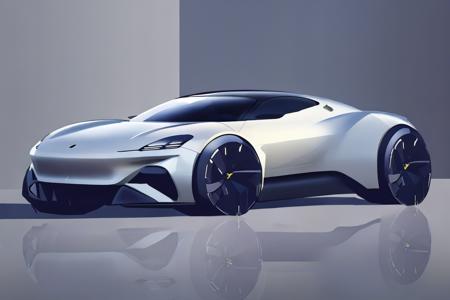 Car 2D Rendering (neutral) for Automotive design