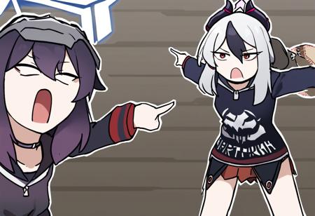 Two soyjaks pointing (meme) SDXL