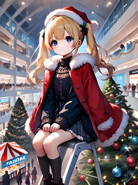 girl like christmas tree