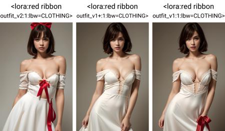 red ribbon outfit