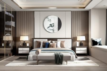 Modern light luxury bedroom