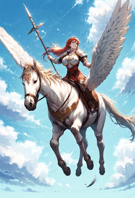 Pegasus knight / ペガサスナイト (Fire Emblem) Pony/Flux/IL版本Pony-v2.0 (ID: 631120)
