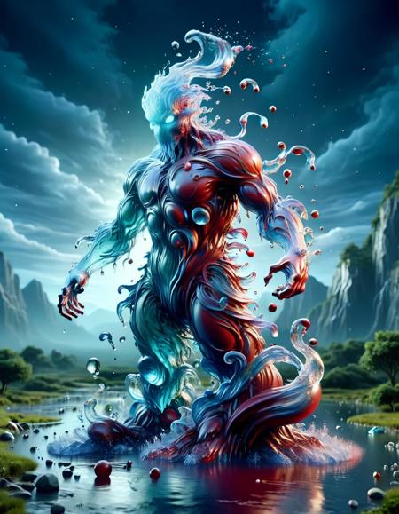 Liquid Water Flow Style [FLUX+SDXL+1.5]