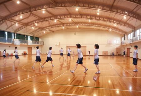 体育館 Japanese school gymnasium PONY