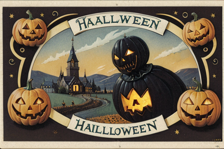 Halloween postcards from the early 1900s