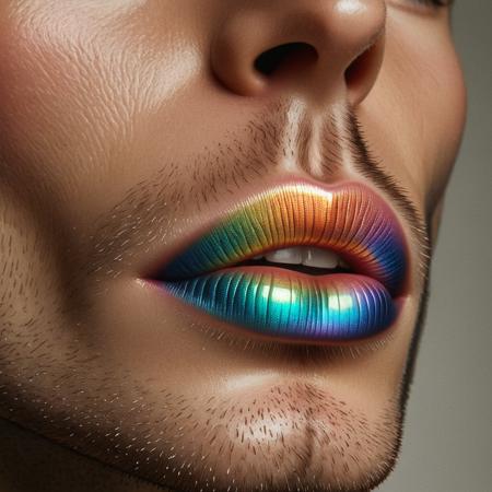 Iridescent Rainbow Lips