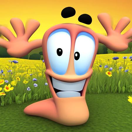 Worms Team17 render mix [SDXL]
