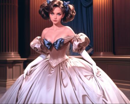 Off-Shoulder Satin Ballgown | The King and I