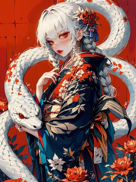 HEZI_ Happy Year of the Snake (Year of the Snake illustration)