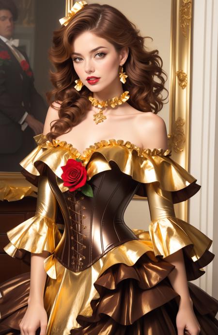 Chocolate Gold Foil Dress | Because You Deserve It!
