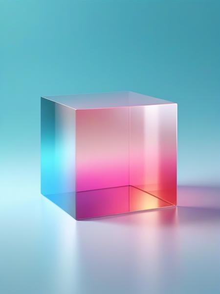 Fresh Ideas@3D GLASS CUBE_SDXL