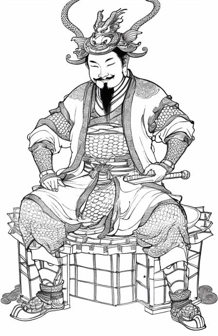 Chinese style line drawing, line drawing, illustration/new style