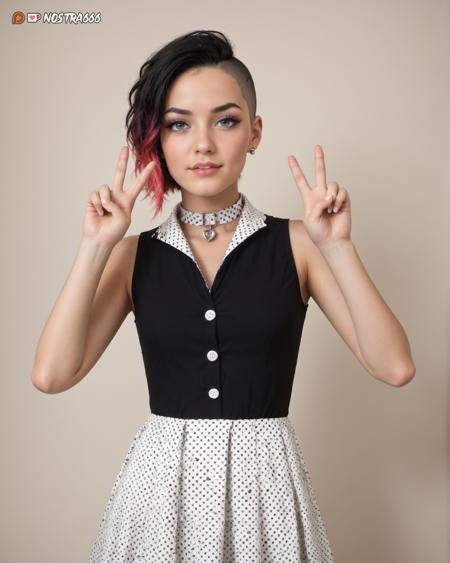 Black and White Belsira Dress