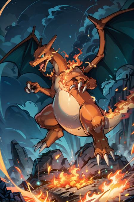 Charizard & Mega X Form (Pokemon) (Pokedex #0006) [Illustrious & SD1.5]