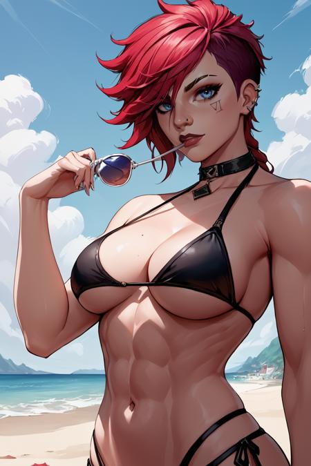 VI from League of Legends Game & Arcane 3 Skins | Pony / SD1.5