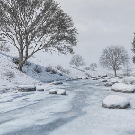 Frozen River Background