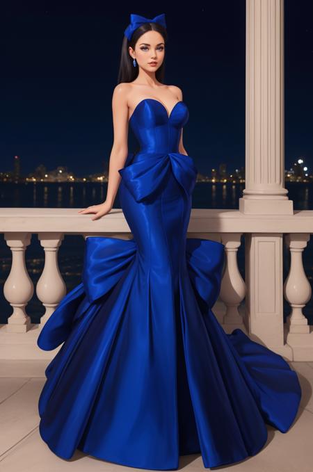 Celeb Couture - Strapless Royal Blue Gown