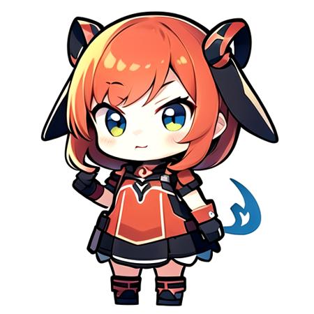 Boldline game style: boldline anything easily especially chibi 粗线条2D游戏lora：适合Q版人物